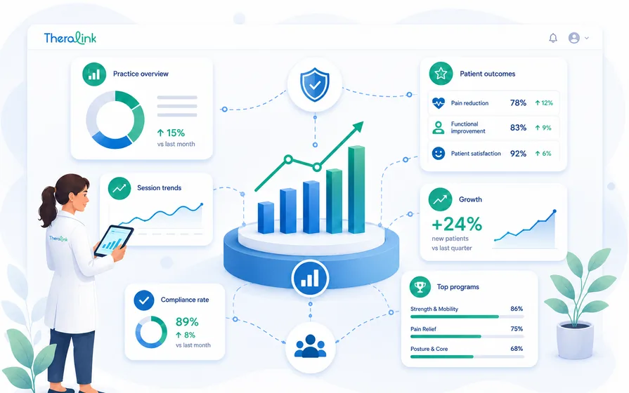 Practice analytics in TheraLink